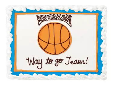 Decorated Sheet Cake {BASKETBALL} - Order 1 Week Ahead