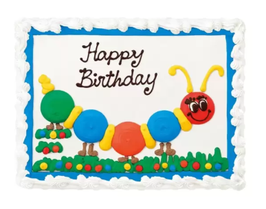 Decorated Sheet Cake {CATERPILLAR} - Order 1 Week Ahead