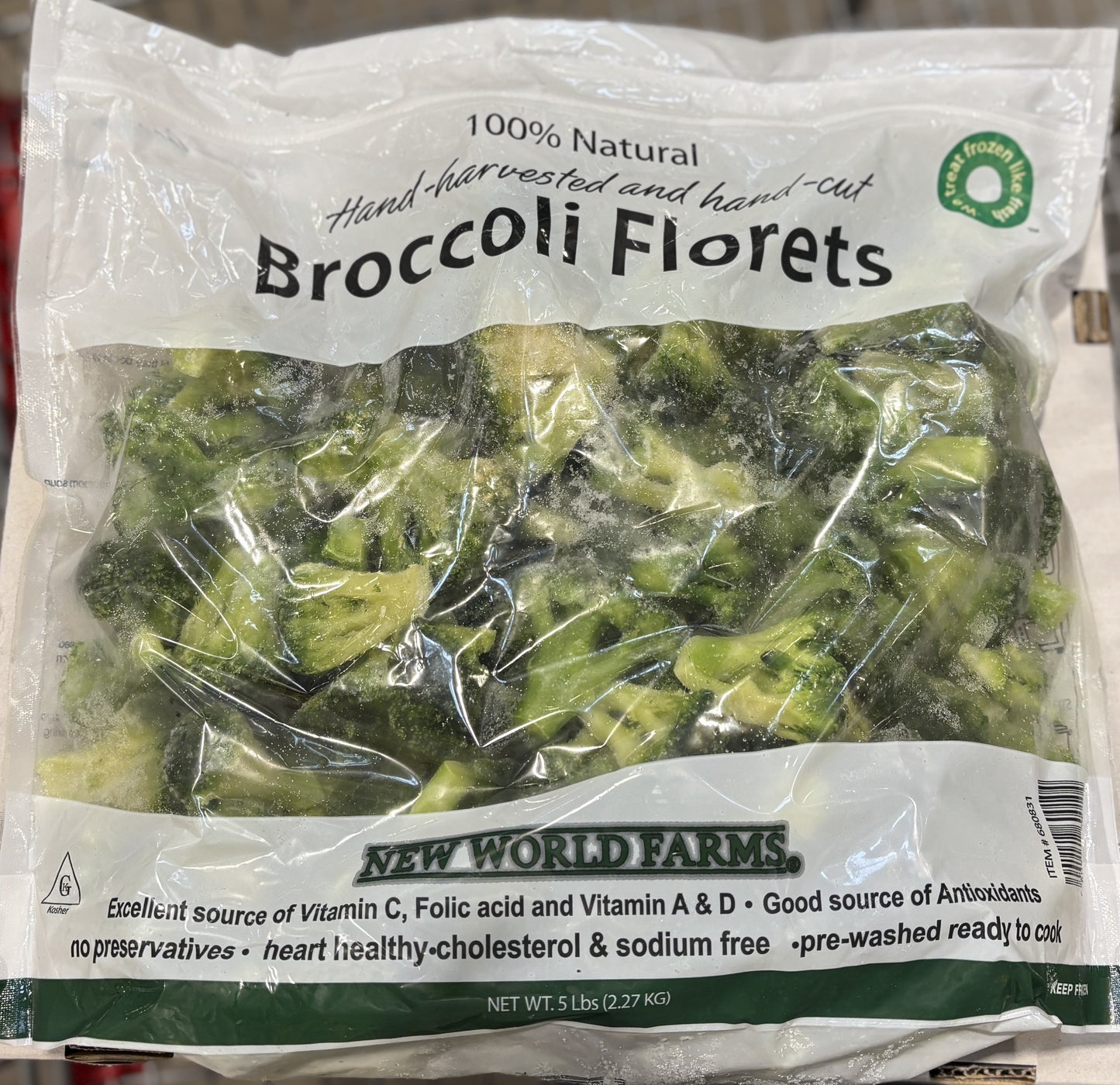 New World Farms 冷凍 ブロッコリー (2.27-kg resealable bag)