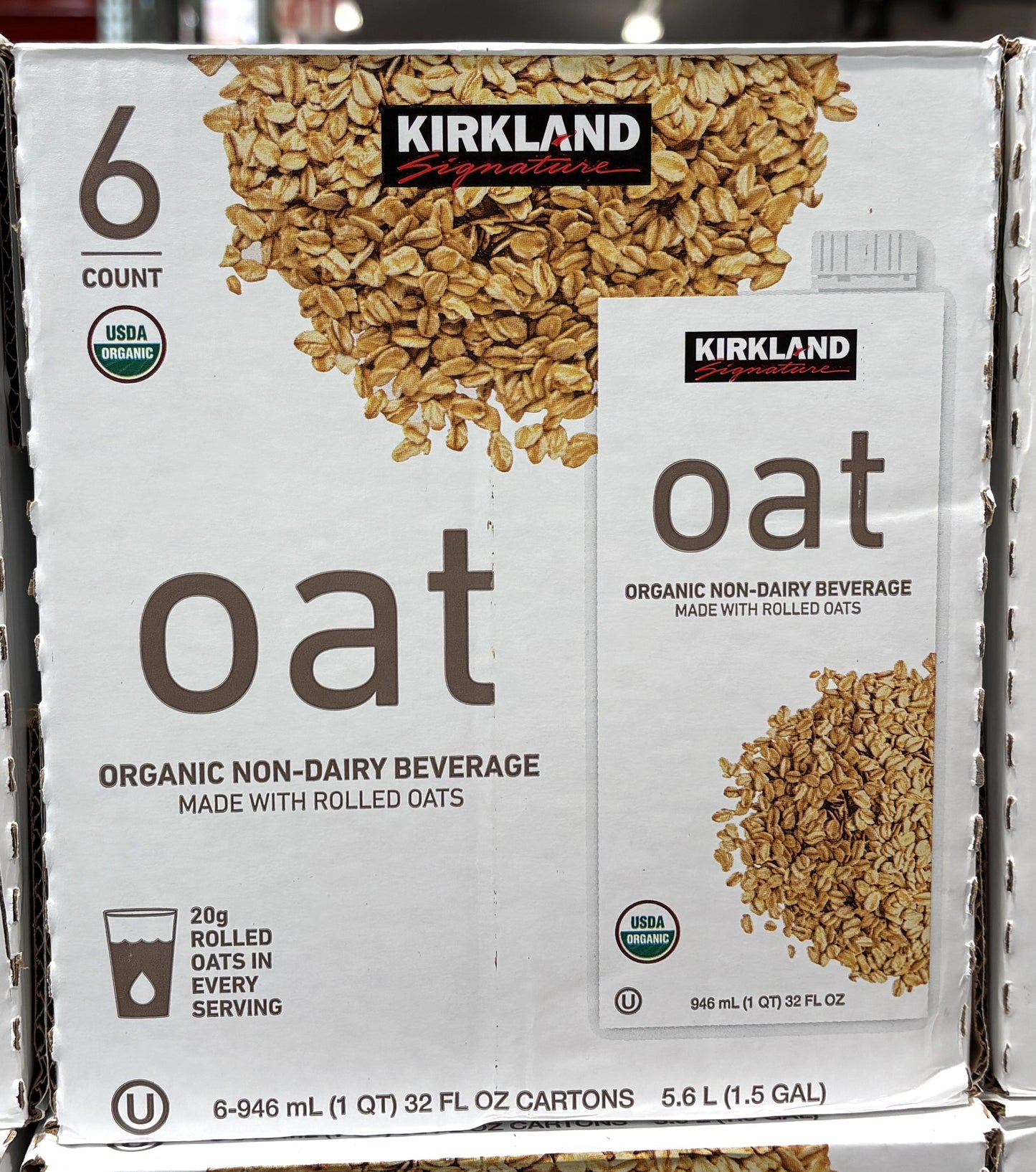 KAMCO Organic Oat Beverage (6 x 946-ml) Unsweetened