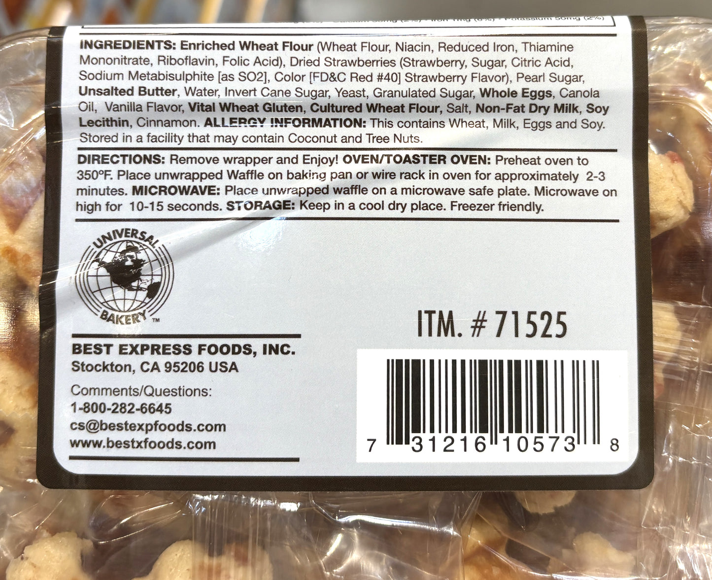 Best Foods Express ストロベリー ベルギーワッフル 12-ct
