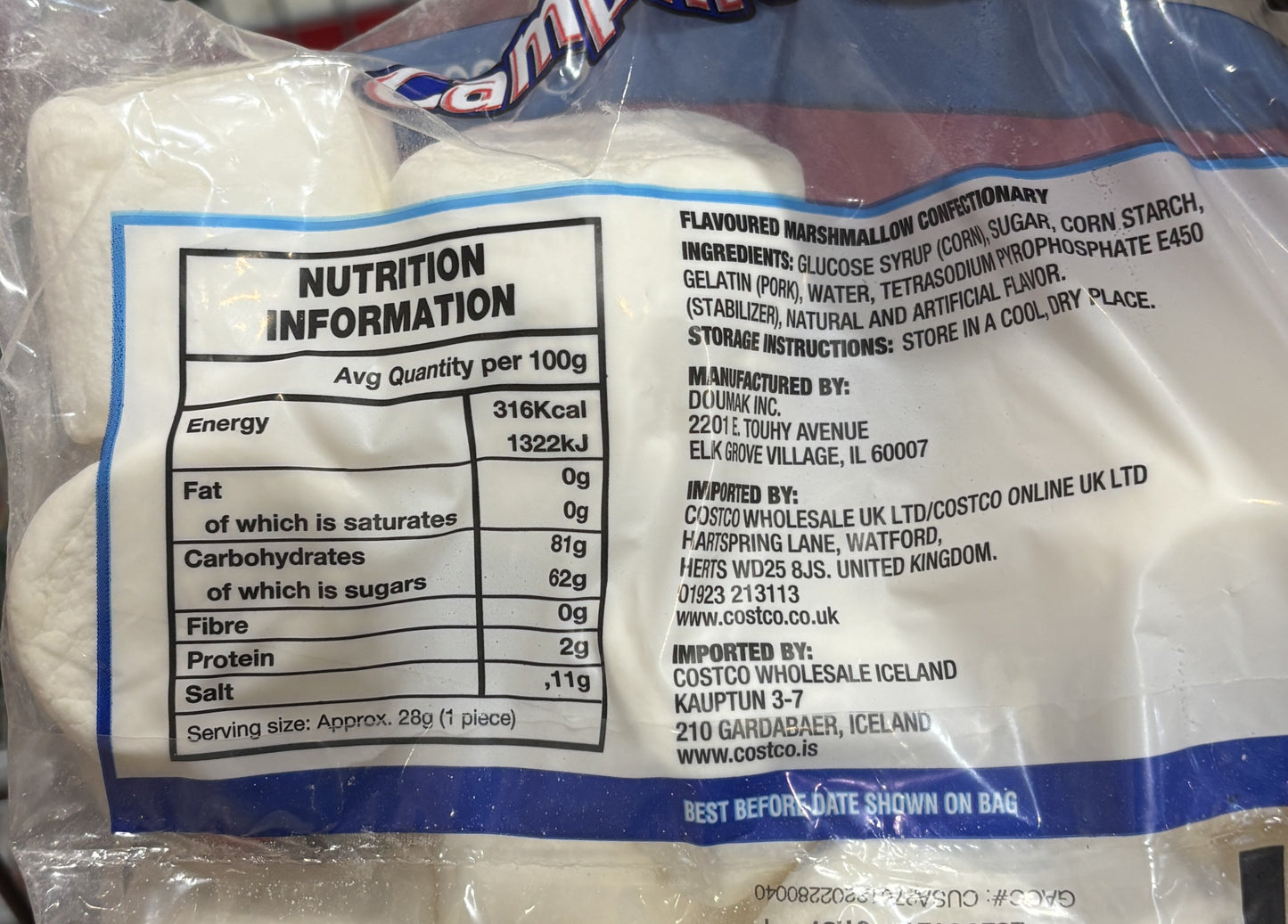DOUMAK Campfire Jumbo Marshmallows (793-g bag)