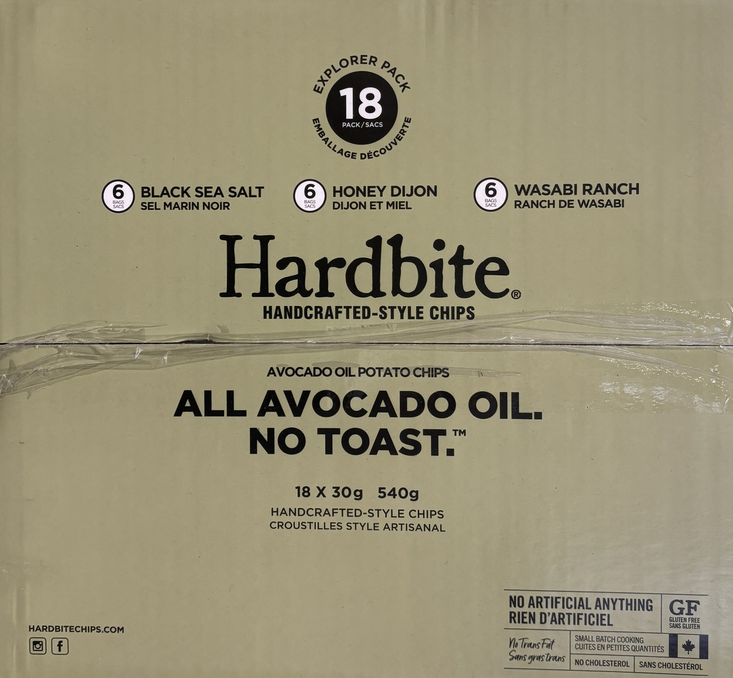 Hardbite Avocado Oil POTATO Chips Variety Pack (18 x 30g)