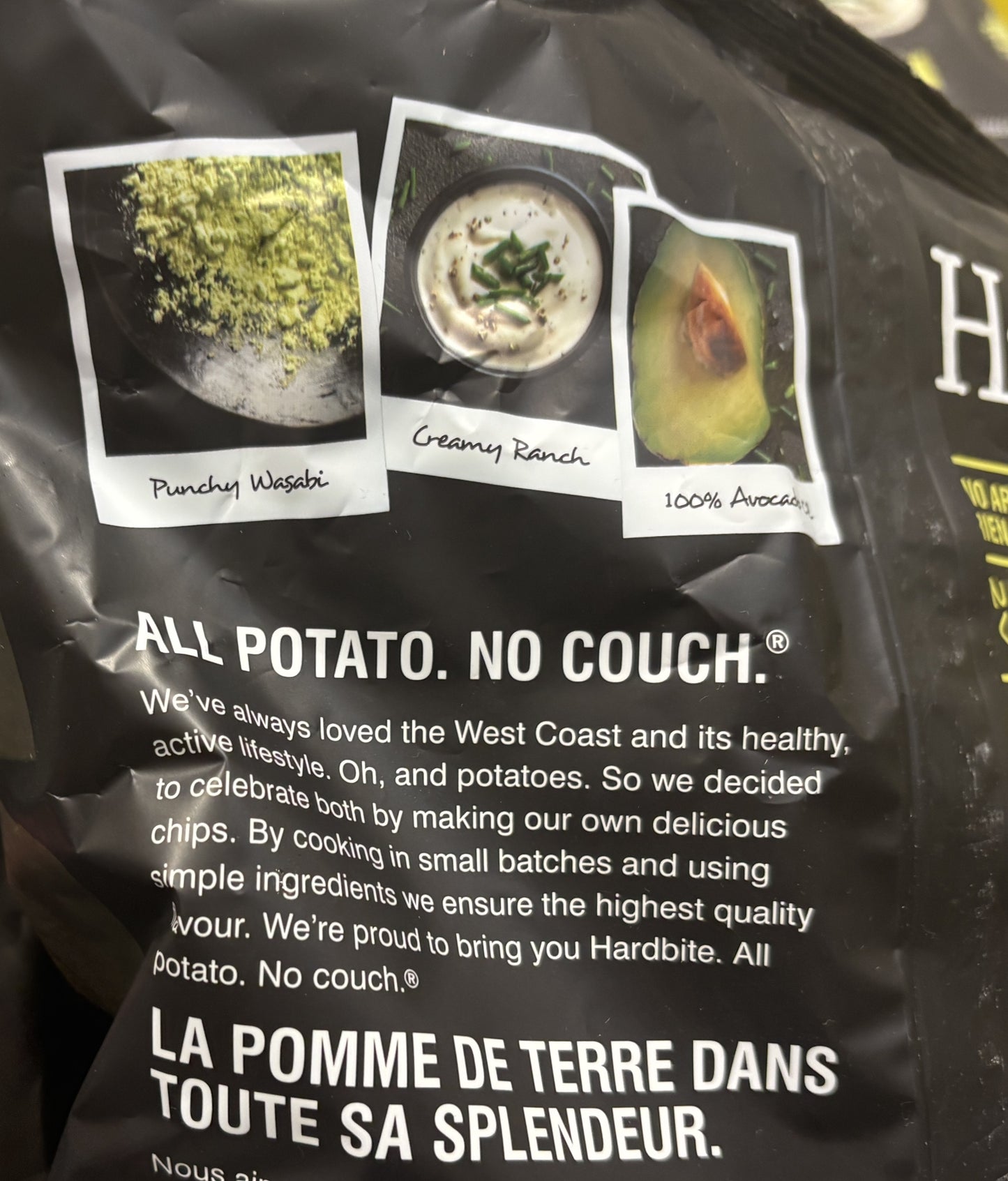 Hardbite WASABI Ranch Avocado Oil POTATO Chips (550g)
