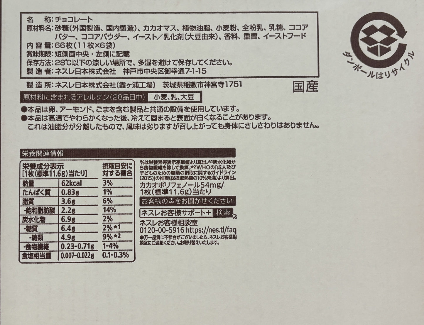 ネスレ ミニ キットカット Super Bonus box (11-ct x 6-bags)