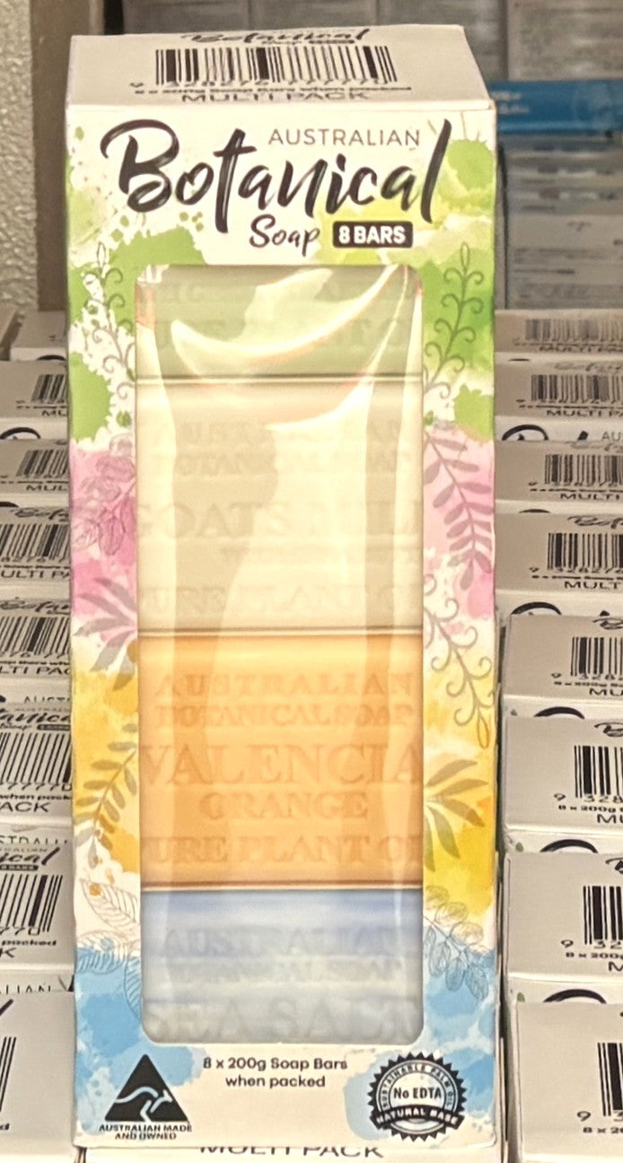 Australian Botanical Bar Soap 4 kinds Assorts 8 x 200-g