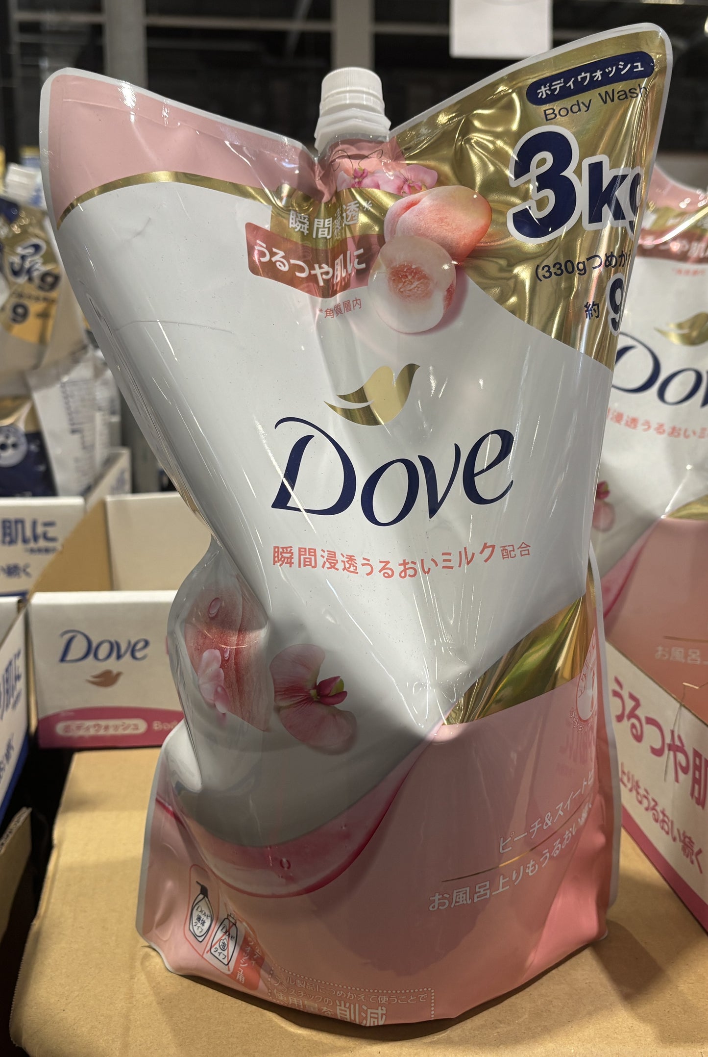 Dove Premium Body Wash 3-L Refill Pack PEACH