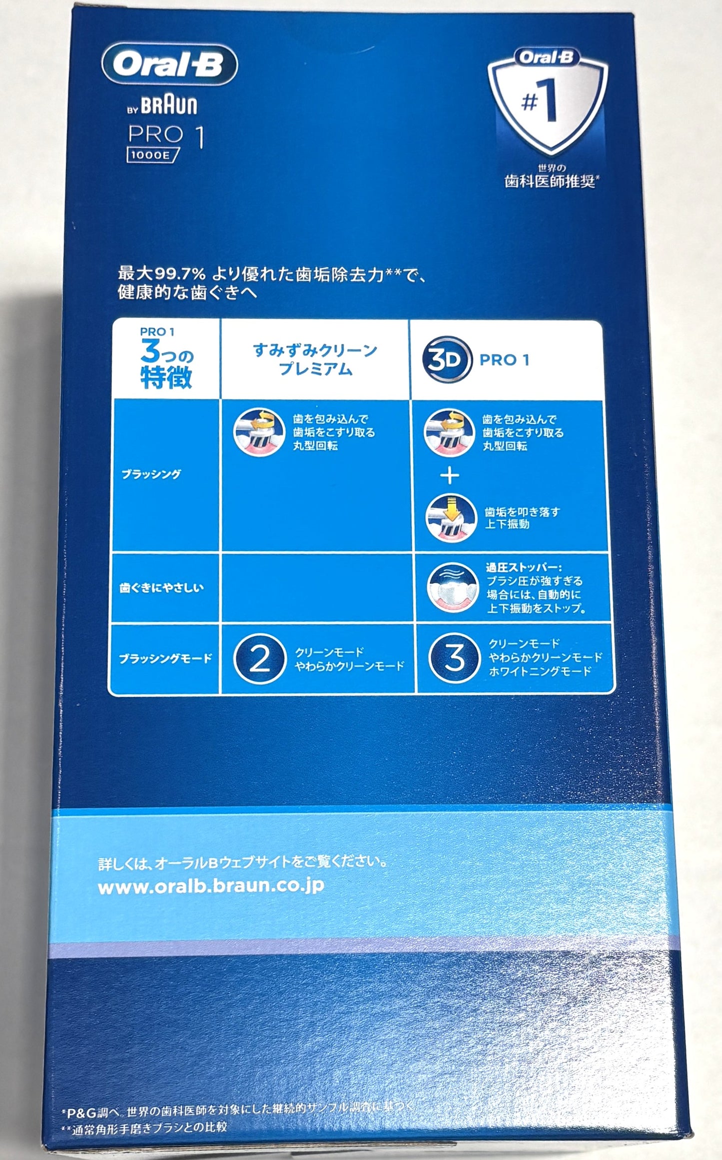 Oral-B PRO 1 ブラウン 電動歯ブラシ 2-ct