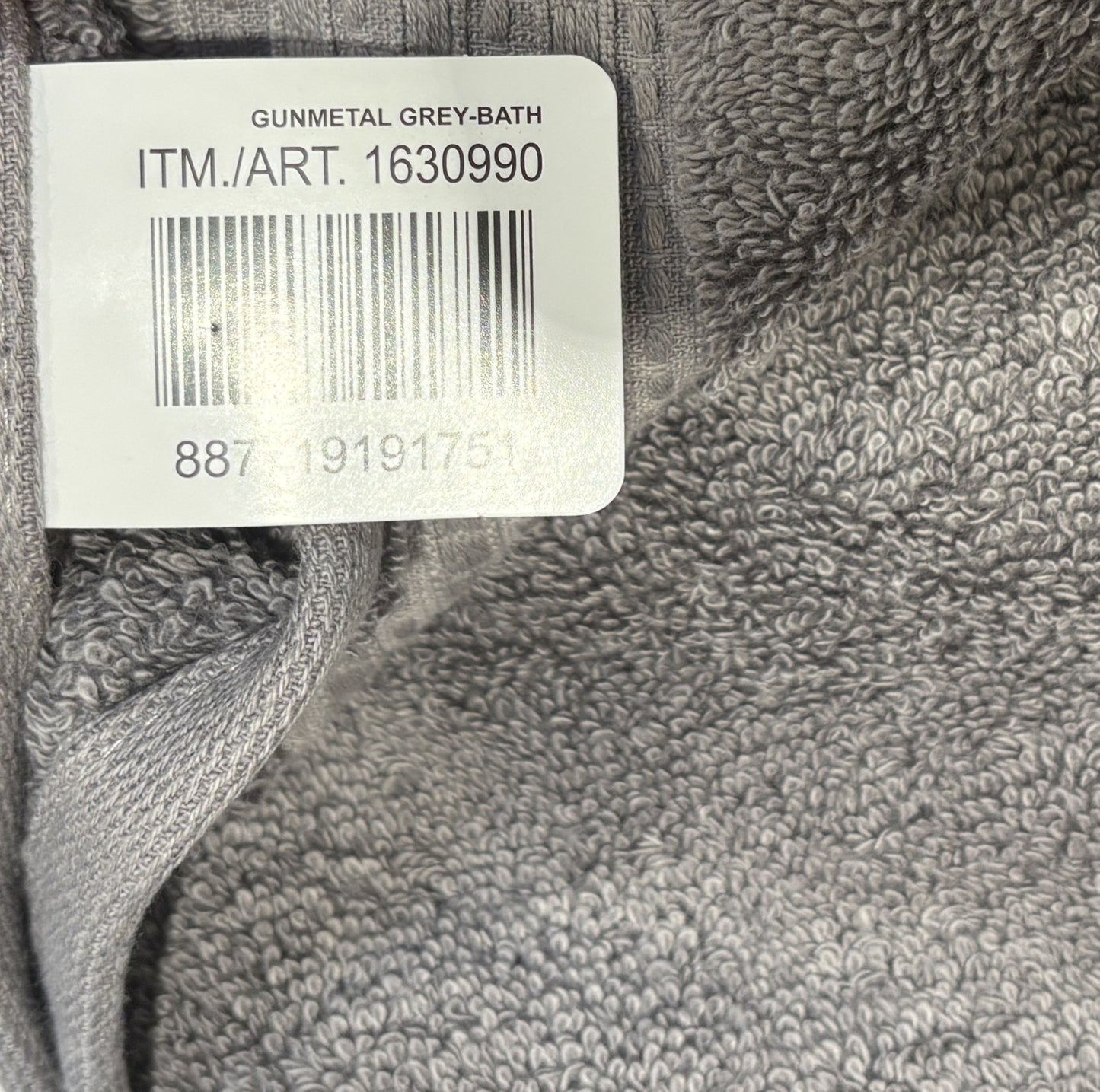 Grandeur Gunmetal Gray 100% Cotton Bath Towel 76x147-cm