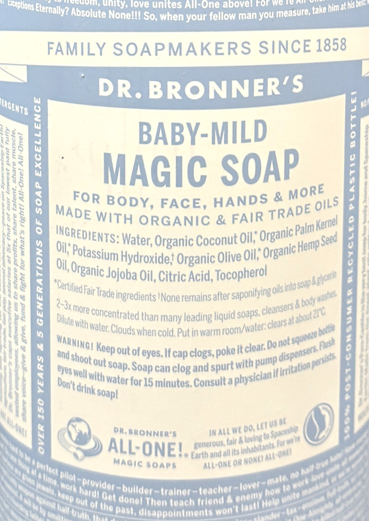 Dr. Bronner's Magic Liquid Soap - Baby Mild (944-ml)