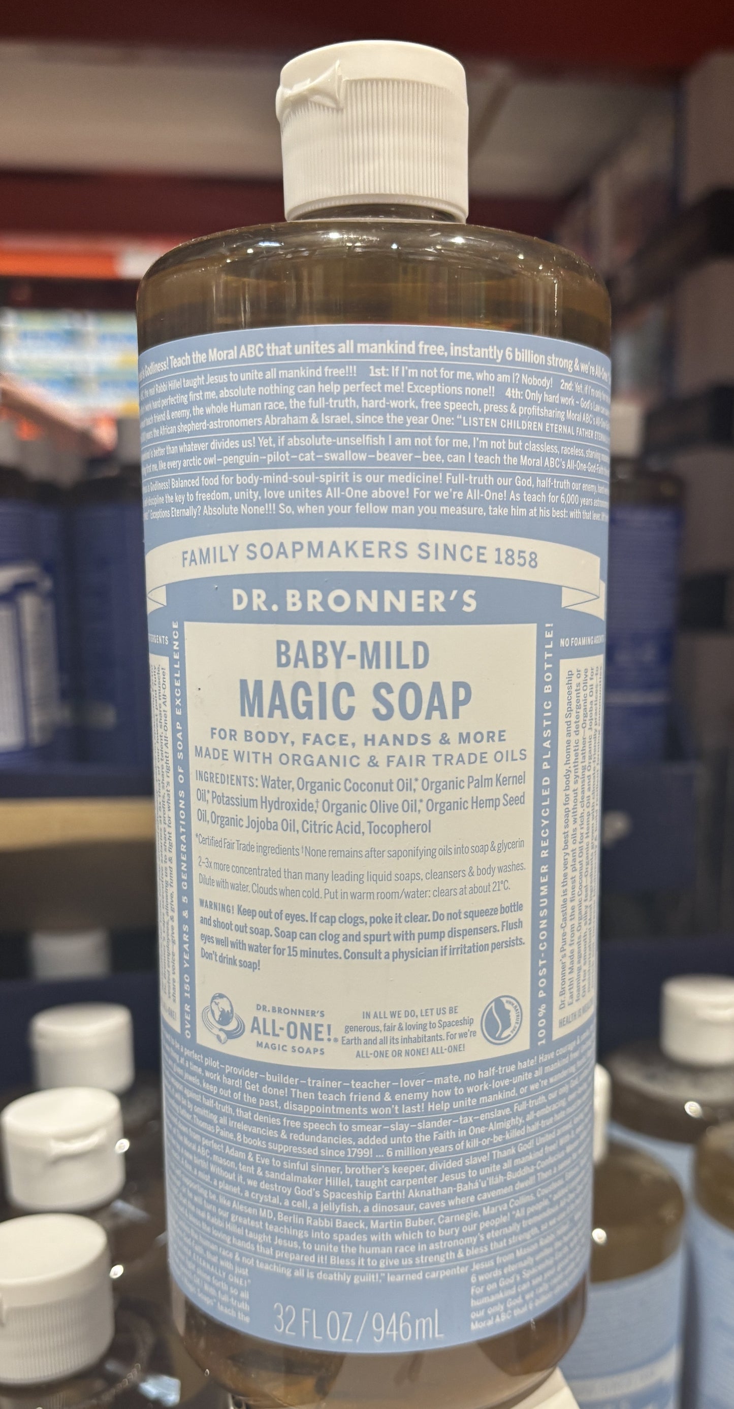 Dr. Bronner's Magic Liquid Soap - Baby Mild (944-ml)
