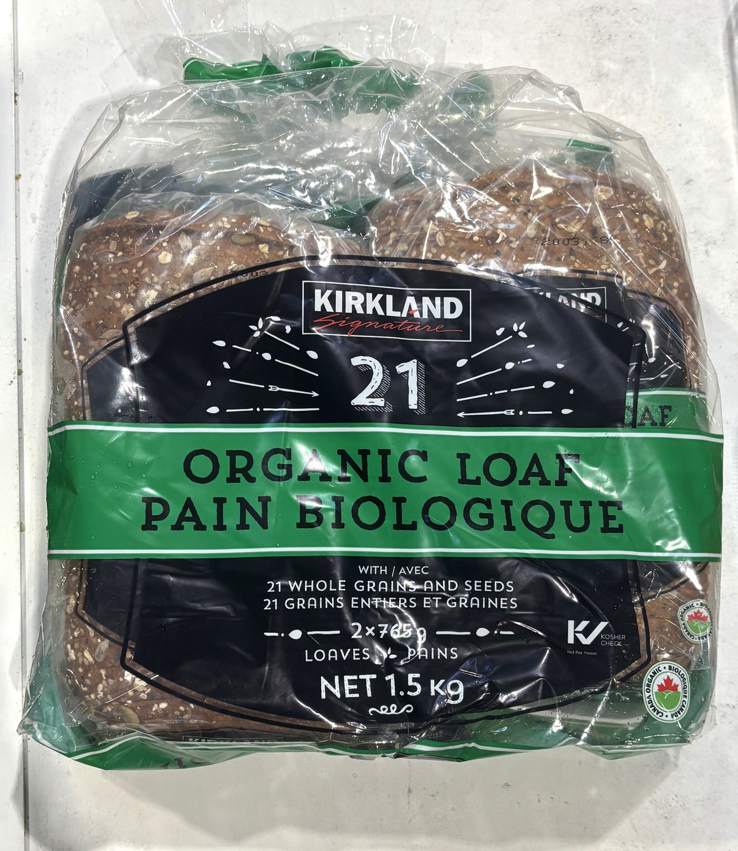Kirkland Singnature 21穀 オーガニック 食パン 765-g x 2-ct