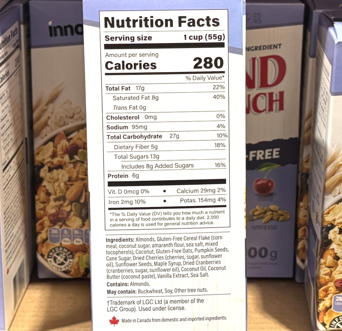 inno Foods Almond Fruit Crunch GLUTEN-FREE 900-g