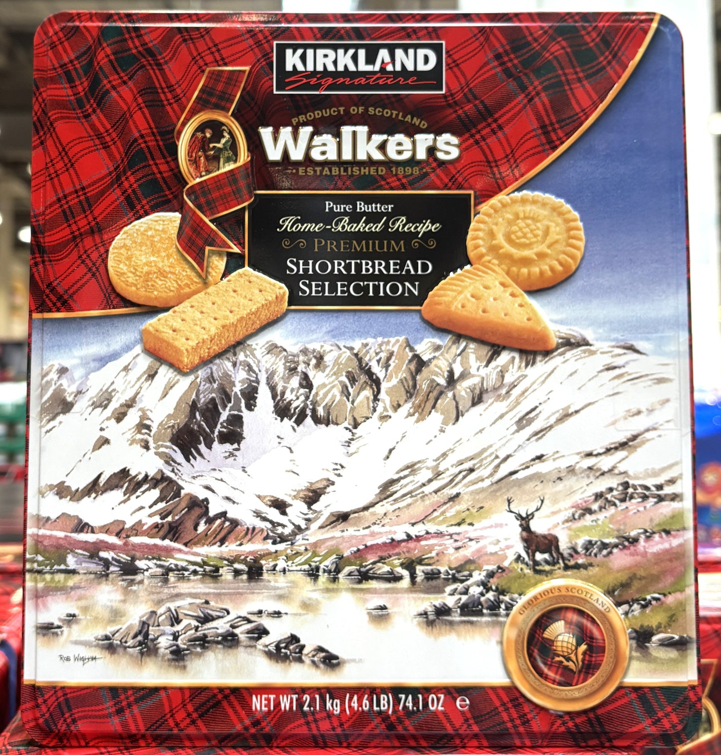Walkers KS 2.1-kg Pure Butter Premium Shortbread Selection in Decorative Tin