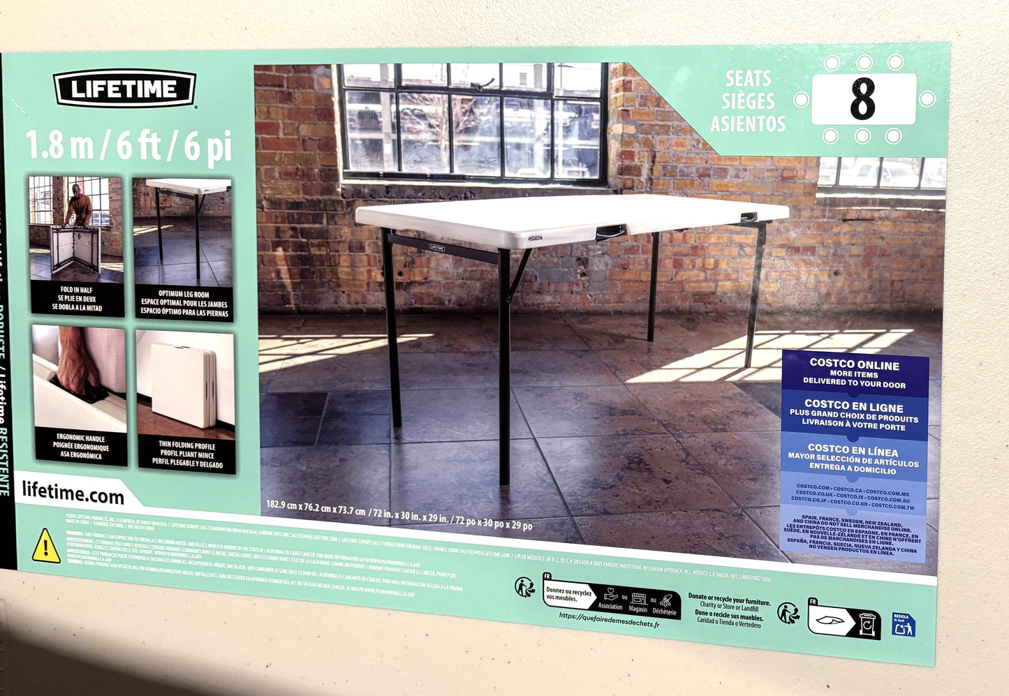 Lifetime 6FT Half Table Shipping fee included