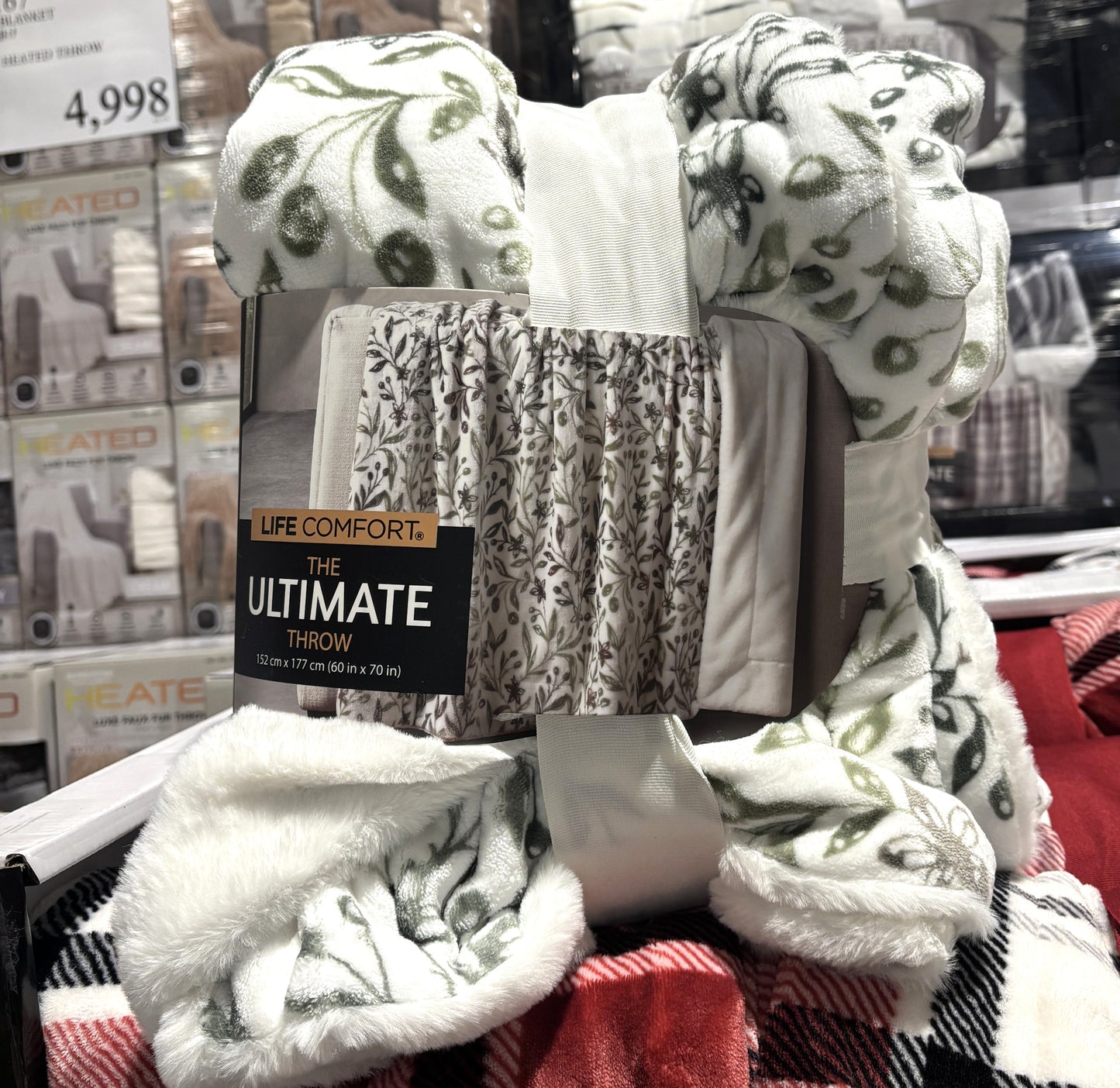 Life Comfort The Ultimate Throw フェイクファー 大判ひざ掛け 152 x 177-cm