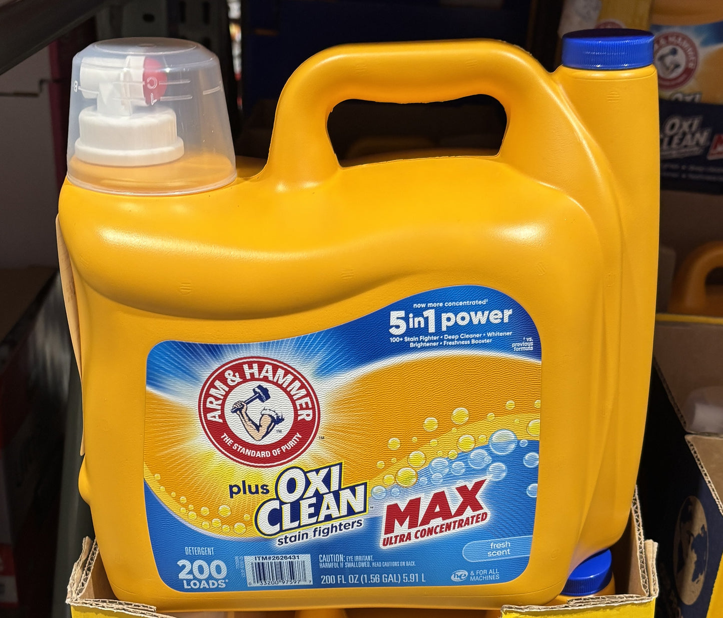 Arm & Hammer 液体洗濯洗剤 プラス オキシクリーン フレッシュな香り 5.91-L (200 Loads)