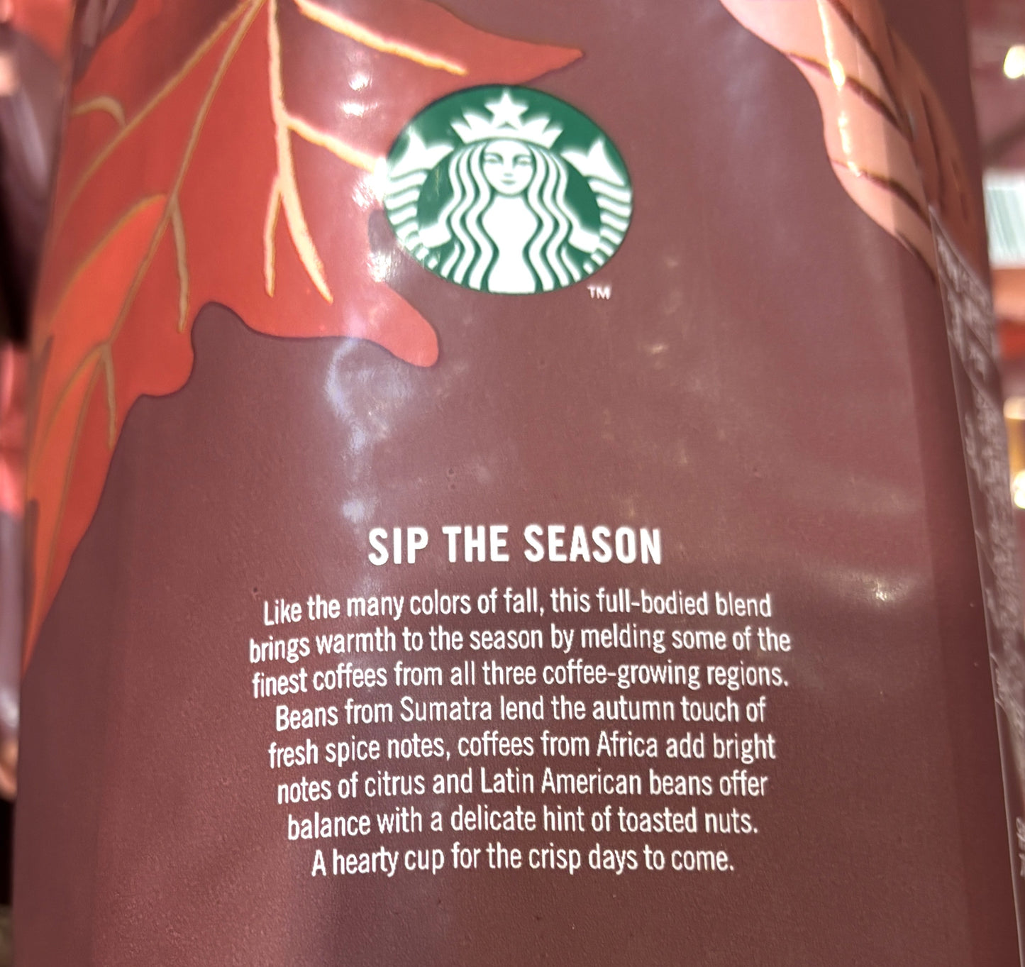 STARBUCKS® Fall Blend Whole Bean Coffee (1.13kg)