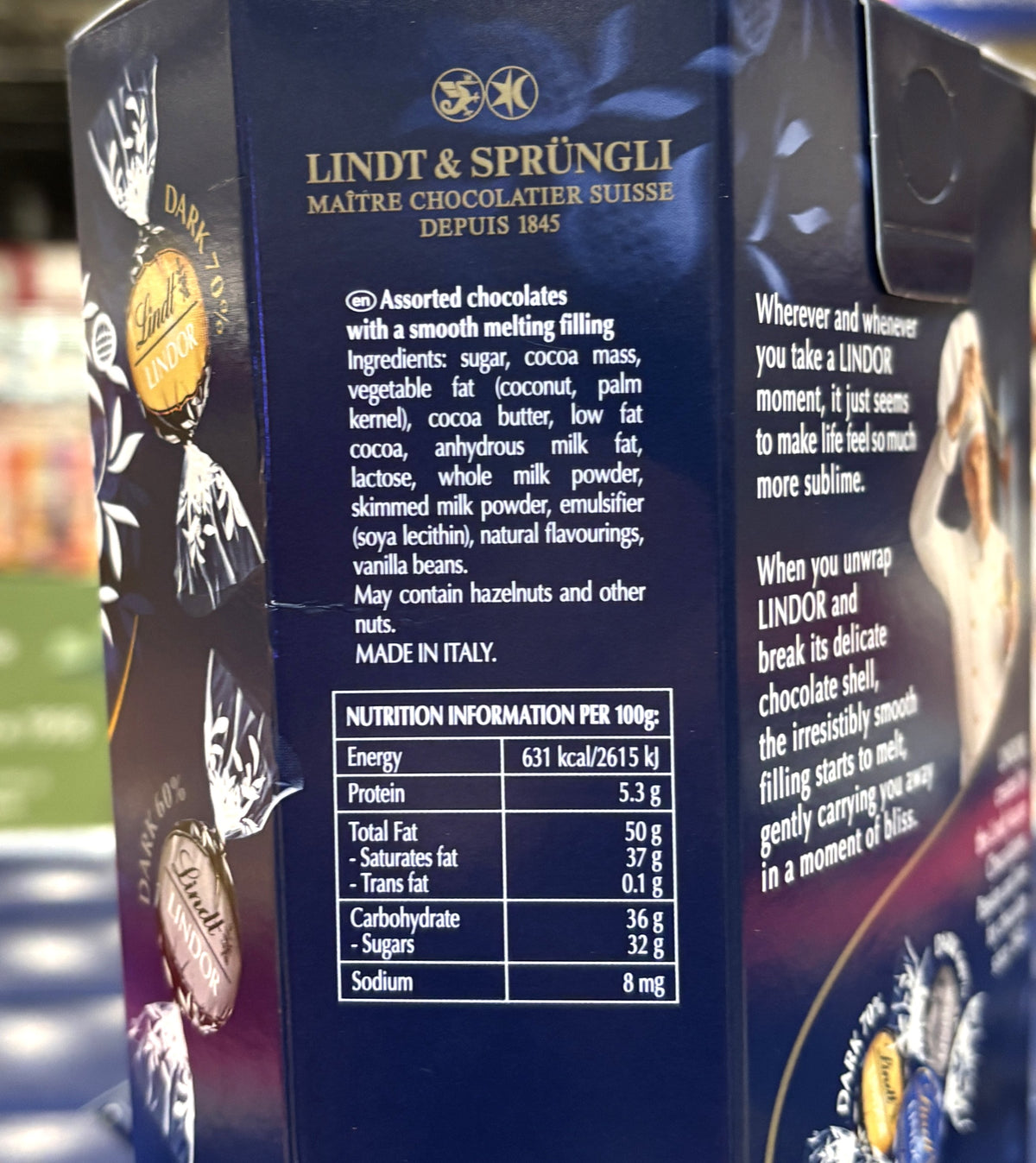 Lindt リンツ リンドール ダークアソートメント (450g)