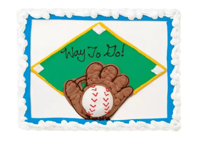 Decorated Sheet Cake {BASEBALL} - Order 1 Week Ahead