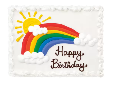 Decorated Sheet Cake {RAINBOW} - Order 1 Week Ahead