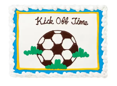 Decorated Sheet Cake {SOCCER} - Order 1 Week Ahead