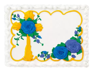 Decorated Sheet Cake {CROSS} - Order 1 Week Ahead