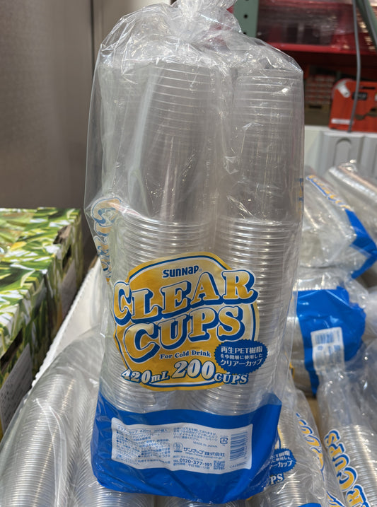Clear プラスチック カップ (420-ml) 200-ct