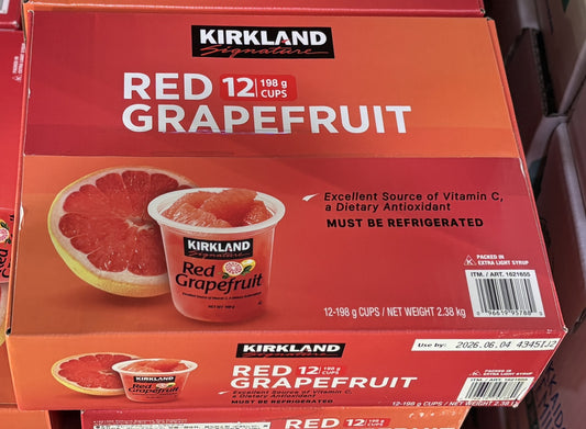 Kirkland Signature レッドグレープフルーツ カップ 12-ct