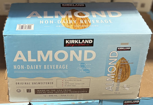 Kirkland Signature Unsweetened アーモンドミルク (12 x 946-ml)