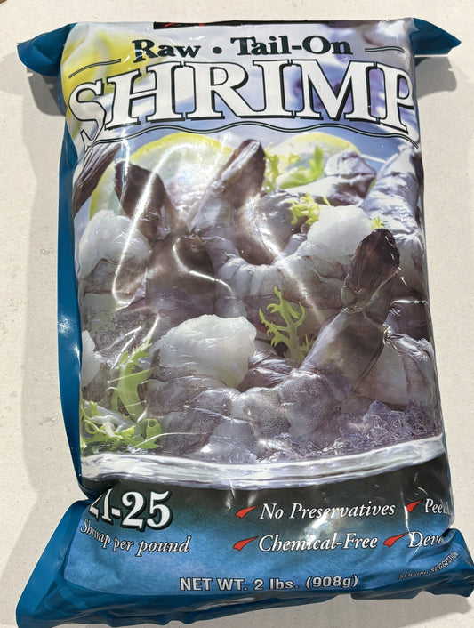KS Frozen 生えび - 尾付き (21-25 Shrimp per Pound)