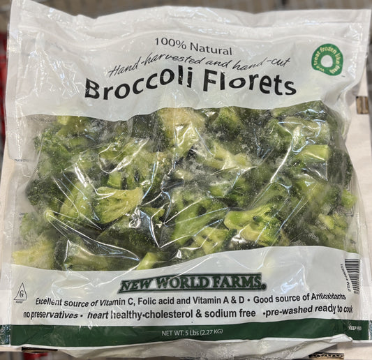 New World Farms 冷凍 ブロッコリー (2.27-kg resealable bag)