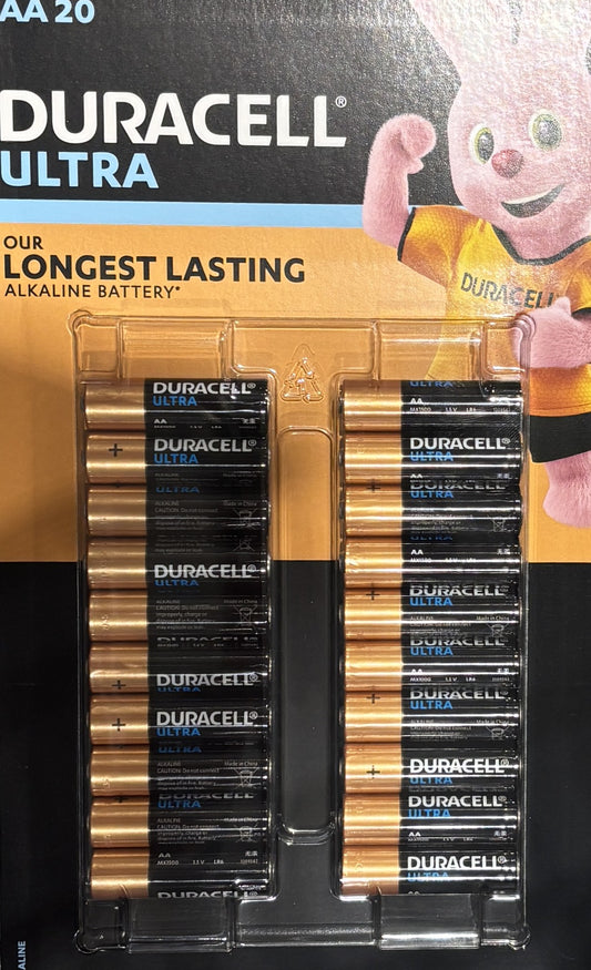 Duracell Ultra AA (Tan-3) Alkaline Batteries (20-ct)