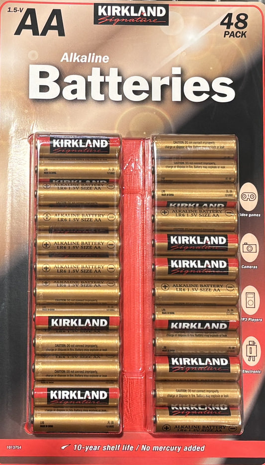 Kirkland Signature AA (Tan-3) Alkaline Batteries (48-ct.)