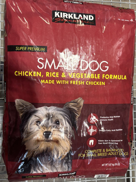 Kirkland Signature 小型犬用ドッグフード チキン、ライス＆ベジタブル  9.07-kg