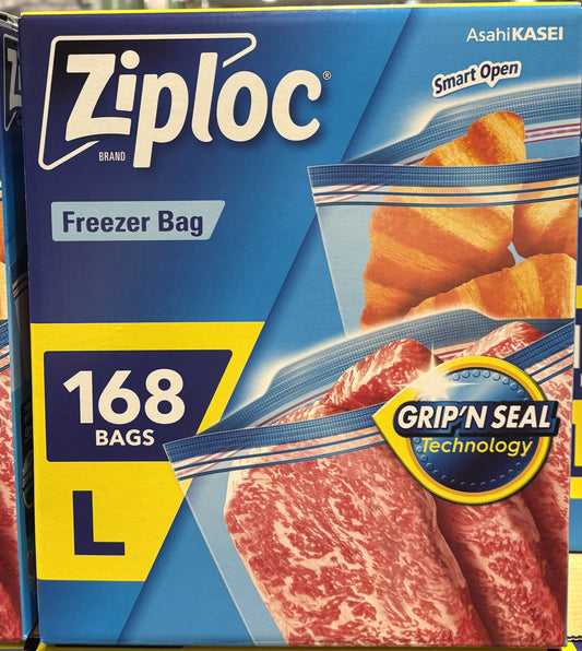 ジップロック フリーザーバッグ L size (168 bags)