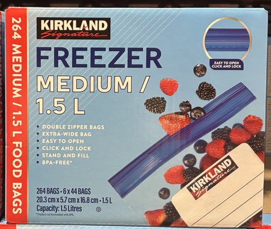 Kirkland Signature フリーザーバッグ ミディアム size (264 bags)