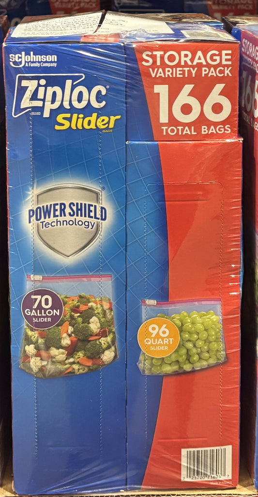 ジップロック スライダー バラエティーパック (166 bags)
