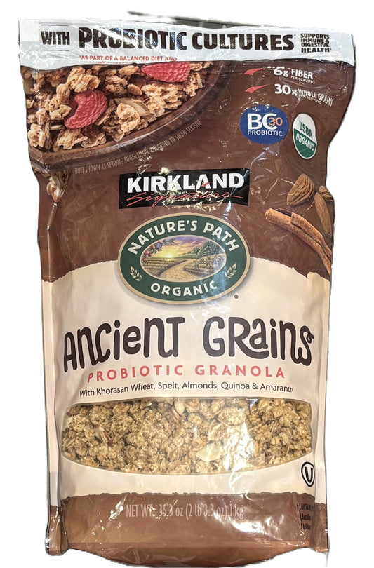 Kirkland Signature 有機オーガニック プロバイオテック グラノーラ Grains 1-kg