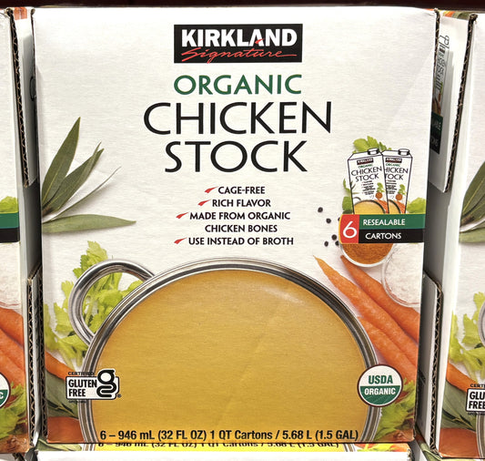 Kirkland Signature オーガニック チキンストック 946-ml x 6-ct