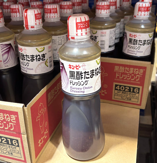 キューピー 黒酢たまねぎ ドレッシング (1000-ml plastic bottle)