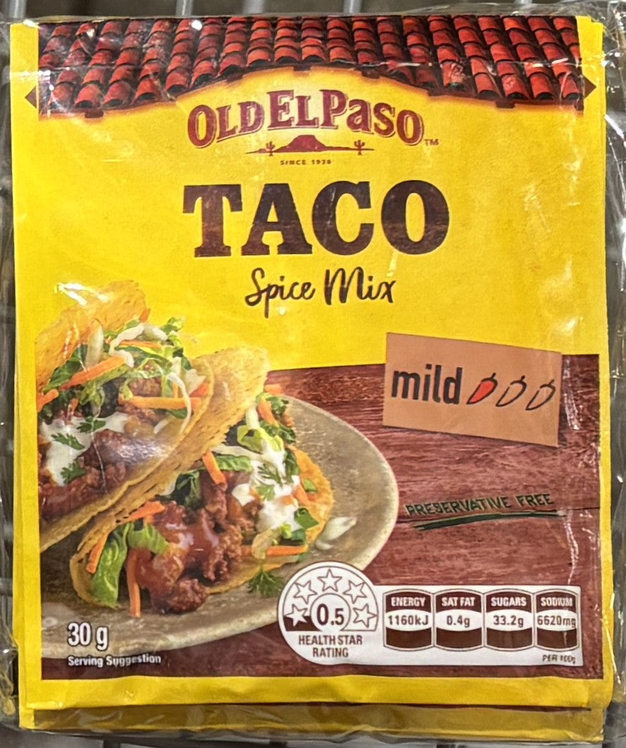 Old El Paso タコシーズニングミックス マイルド (30-g x 8-ct)