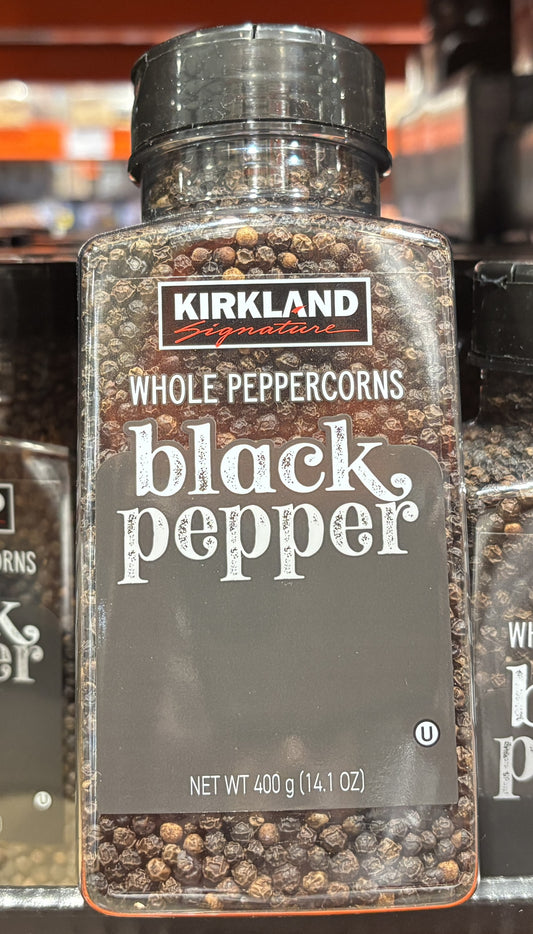 Kirkland Signature ホール ブラックペッパー (400-g PET jar)