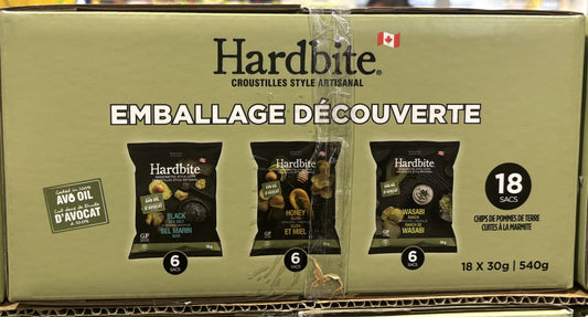 Hardbite Avocado Oil POTATO Chips Variety Pack (18 x 30g)