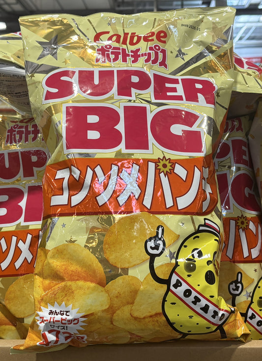Calbee Super Big Bag of "Consommé Punch" Potato Chips (472-g)