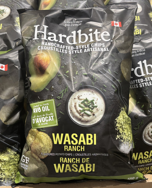 Hardbite WASABI Ranch Avocado Oil POTATO Chips (550g)