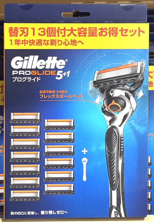 Gillette Fusion Proglide Flex Ball 5-Blade Shaving Surface Razor + 13 Cartridges