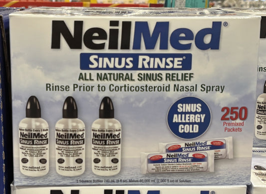 Neil Med Sinus Rinse set 3 Bottles & 250 Packets