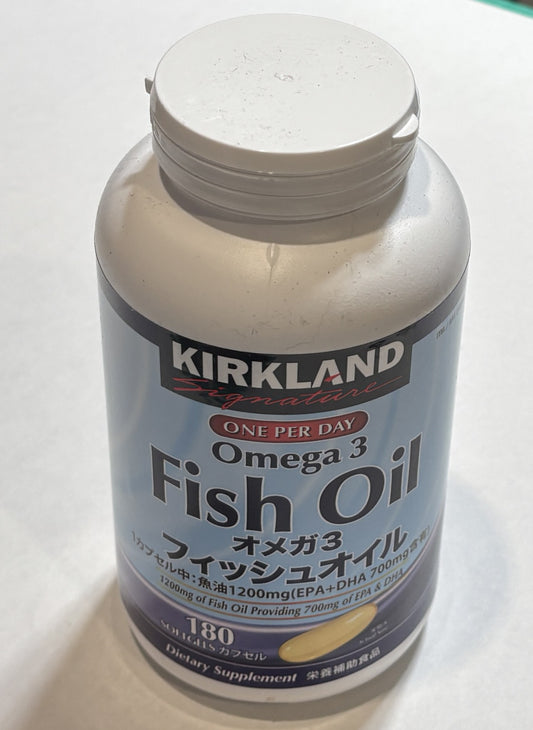 Kirkland Signature Omega-3 Fish Oil 180-ct Softgels
