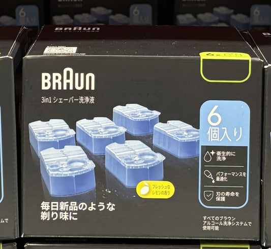 Braun 3in1 Cleaning Solutions & Shaver Care Cartridges 6-ct